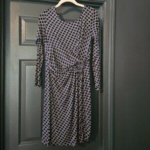 Serahphine Maternity Dress. Black with white design. US Size 8